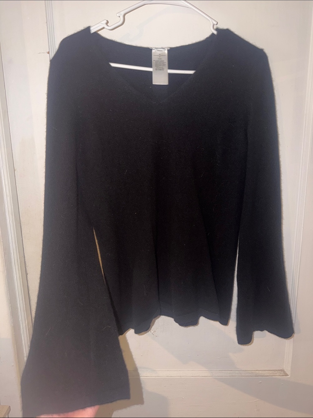 Wolford Black V‑Neck Long‑Sleeve Sweater